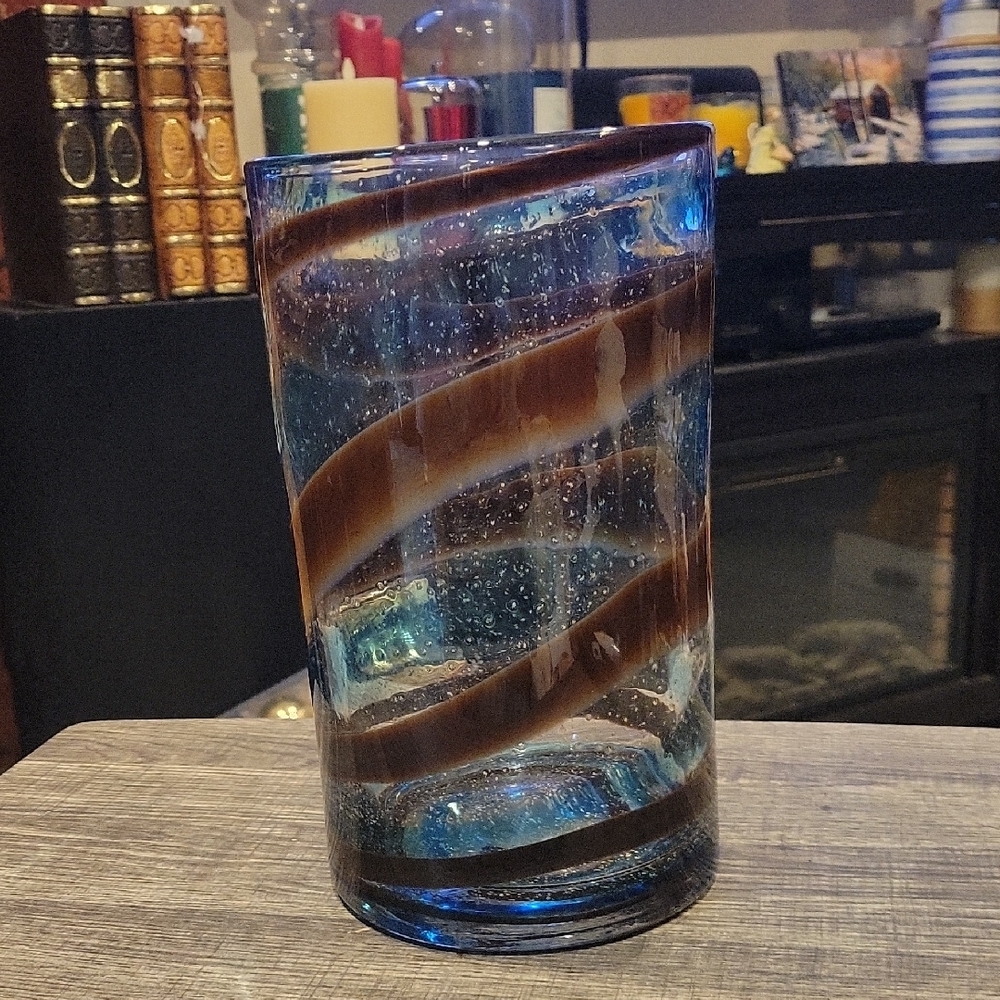 Fratelli Art Glass Vase,Heavy,Thick.EUC/ Mid Century